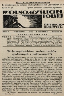 Wolnomyśliciel Polski. 1934, nr 18 (po konfiskacie nakład drugi)