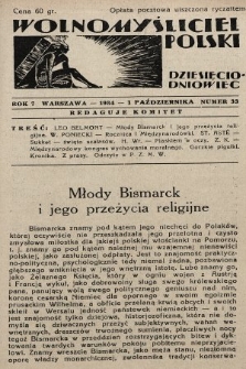 Wolnomyśliciel Polski. 1934, nr 33