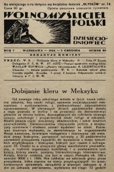 Wolnomyśliciel Polski. 1934, nr 40