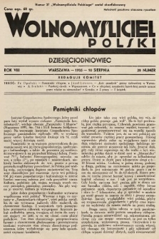 Wolnomyśliciel Polski. 1935, nr 28 (po konfiskacie nakład drugi)