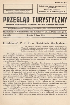 Przegląd Turystyczny : organ Polskiego Towarzystwa Tatrzańskiego. 1934, nr 2