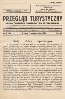 Przegląd Turystyczny : organ Polskiego Towarzystwa Tatrzańskiego. 1934, nr 3