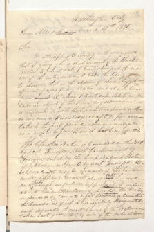 Brief von Albert Gallatin an Alexander von Humboldt 