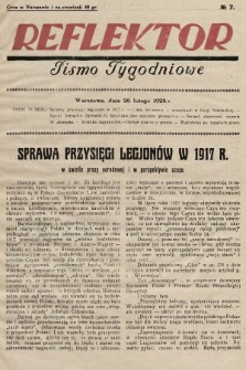 Reflektor : pismo tygodniowe. 1928, nr 7
