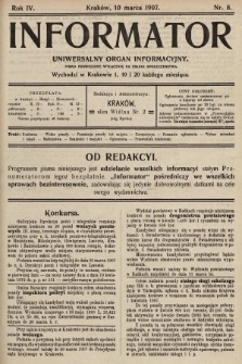Informator : uniwersalny organ informacyjny. 1907, nr 8