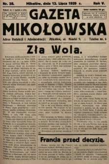 Gazeta Mikołowska. 1929, nr 28