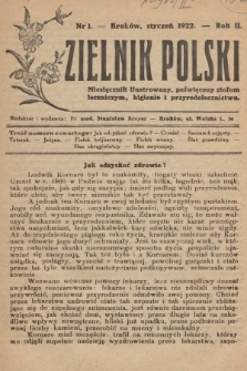 Zielnik Polski : miesięcznik ilustrowany, poświęcony ziołom leczniczym, higjenie i przyrodolecznictwu. 1922, nr 1