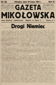 Gazeta Mikołowska. 1931, nr 29
