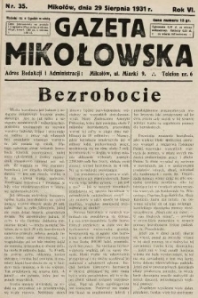 Gazeta Mikołowska. 1931, nr 35
