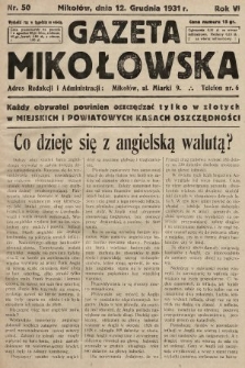 Gazeta Mikołowska. 1931, nr 50