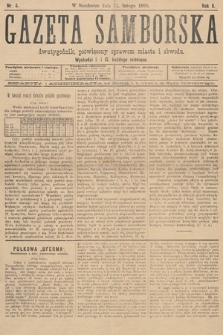 Gazeta Samborska : dwutygodnik poświęcony sprawom miasta i obwodu. 1895, nr 4