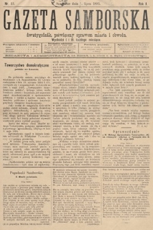 Gazeta Samborska : dwutygodnik poświęcony sprawom miasta i obwodu. 1895, nr 13