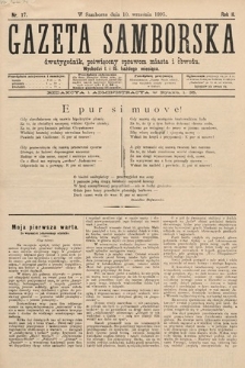 Gazeta Samborska : dwutygodnik poświęcony sprawom miasta i obwodu. 1895, nr 17