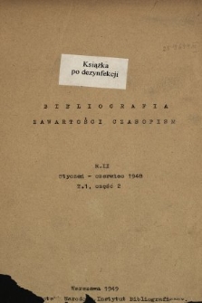 Bibliografia Zawartości Czasopism. R. 2, 1848, T. 1, cz. 2