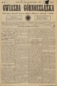 Gwiazda Górnoszlązka : pismo ludowe, poświęcone sprawom politycznym, spółecznym i oświacie. 1890, nr 61