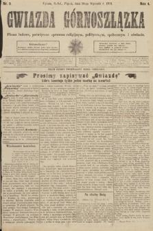 Gwiazda Górnoszlązka : pismo ludowe, poświęcone sprawom politycznym, spółecznym i oświacie. 1891, nr 5