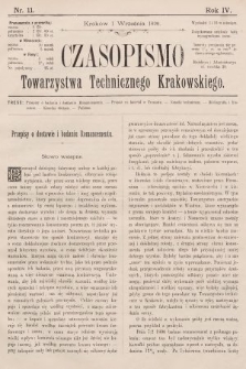 Czasopismo Towarzystwa Technicznego Krakowskiego. 1890, nr 11