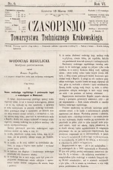 Czasopismo Towarzystwa Technicznego Krakowskiego. 1892, nr 6
