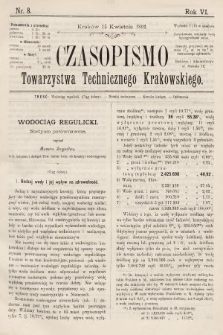 Czasopismo Towarzystwa Technicznego Krakowskiego. 1892, nr 8
