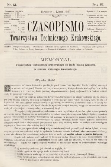 Czasopismo Towarzystwa Technicznego Krakowskiego. 1892, nr 13