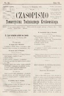 Czasopismo Towarzystwa Technicznego Krakowskiego. 1892, nr 16