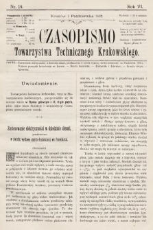 Czasopismo Towarzystwa Technicznego Krakowskiego. 1892, nr 19