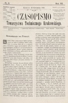 Czasopismo Towarzystwa Technicznego Krakowskiego. 1893, nr 8