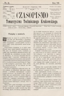 Czasopismo Towarzystwa Technicznego Krakowskiego. 1893, nr 11