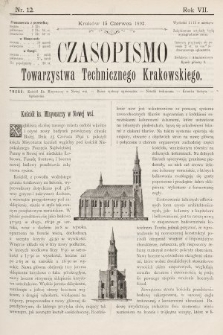 Czasopismo Towarzystwa Technicznego Krakowskiego. 1893, nr 12