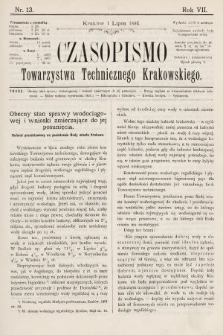 Czasopismo Towarzystwa Technicznego Krakowskiego. 1893, nr 13