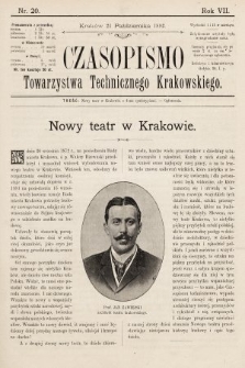 Czasopismo Towarzystwa Technicznego Krakowskiego. 1893, nr 20