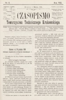 Czasopismo Towarzystwa Technicznego Krakowskiego. 1894, nr 5