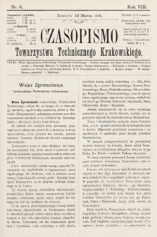 Czasopismo Towarzystwa Technicznego Krakowskiego. 1894, nr 6