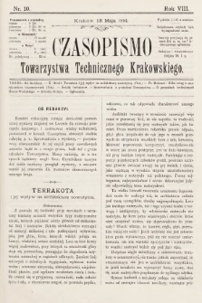 Czasopismo Towarzystwa Technicznego Krakowskiego. 1894, nr 10