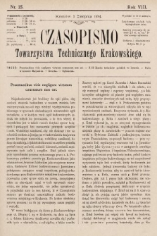 Czasopismo Towarzystwa Technicznego Krakowskiego. 1894, nr 15