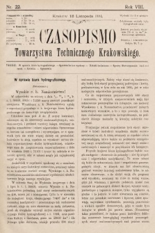 Czasopismo Towarzystwa Technicznego Krakowskiego. 1894, nr 22