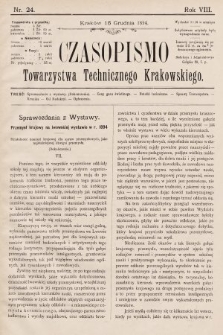 Czasopismo Towarzystwa Technicznego Krakowskiego. 1894, nr 24