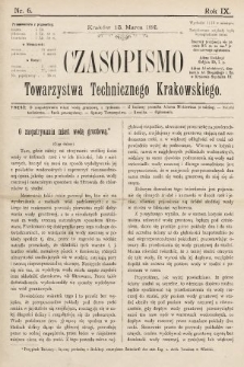 Czasopismo Towarzystwa Technicznego Krakowskiego. 1895, nr 6