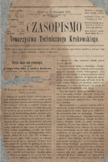 Czasopismo Towarzystwa Technicznego Krakowskiego. 1896, nr 1