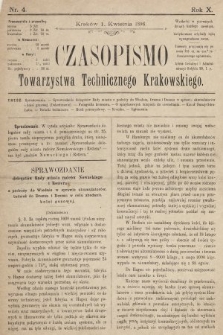Czasopismo Towarzystwa Technicznego Krakowskiego. 1896, nr 4