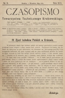 Czasopismo Towarzystwa Technicznego Krakowskiego. 1899, nr 9