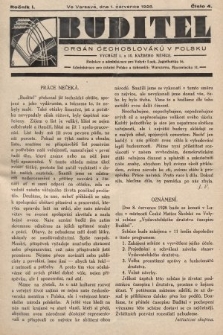 Buditel : orgán Čechoslováků v Polsku. 1928, č. 4