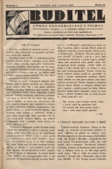 Buditel : orgán Čechoslováků v Polsku. 1928, č. 6