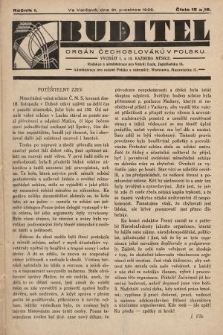 Buditel : orgán Čechoslováků v Polsku. 1928, č. 15 a 16