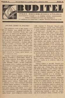 Buditel : orgán Čechoslováků v Polsku. 1929, č. 4
