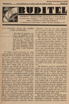 Buditel : orgán Čechoslováků v Polsku. 1929, č. 5