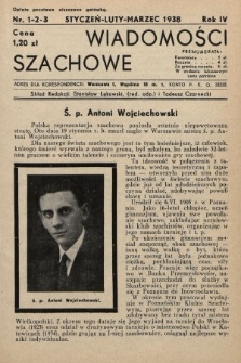 Wiadomości Szachowe. 1938, nr 1-2-3