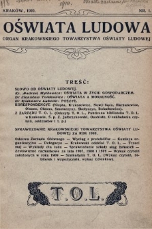 Oświata Ludowa : organ Krakowskiego Towarzystwa Oświaty Ludowej. 1910, nr 1