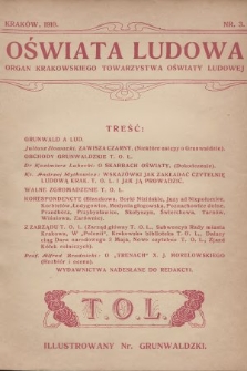 Oświata Ludowa : organ Krakowskiego Towarzystwa Oświaty Ludowej. 1910, nr 3