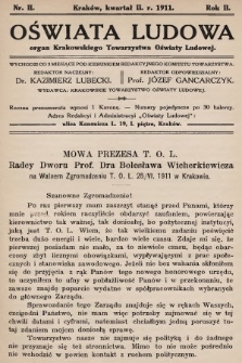 Oświata Ludowa : organ Krakowskiego Towarzystwa Oświaty Ludowej. 1911, nr 2